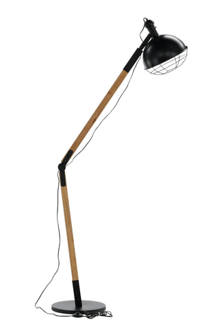 Kick -Golvlampa - Trä/Svart