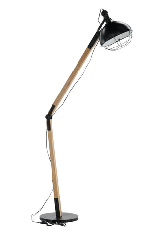 Kick -Golvlampa - Trä/Svart