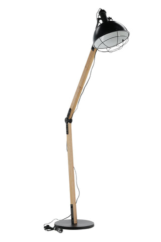 Kick -Golvlampa - Trä/Svart