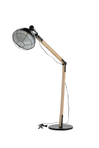 Kick -Golvlampa - Trä/Svart