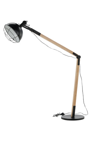 Kick -Golvlampa - Trä/Svart