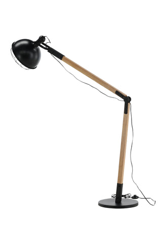 Kick -Golvlampa - Trä/Svart
