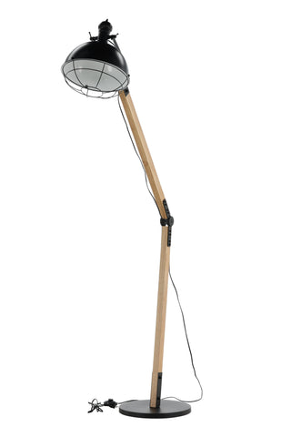 Kick -Golvlampa - Trä/Svart