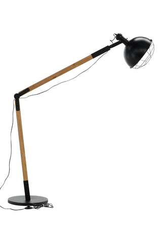 Kick -Golvlampa - Trä/Svart