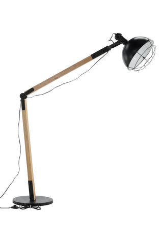Kick -Golvlampa - Trä/Svart