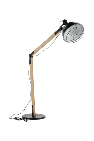 Kick -Golvlampa - Trä/Svart