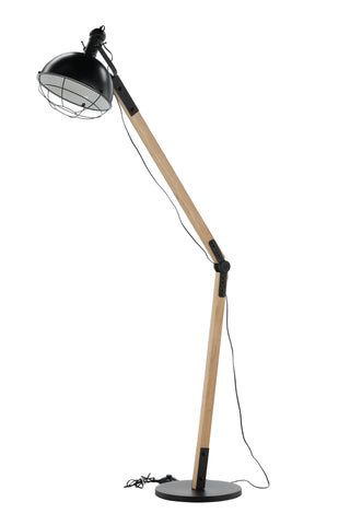 Kick -Golvlampa - Trä/Svart
