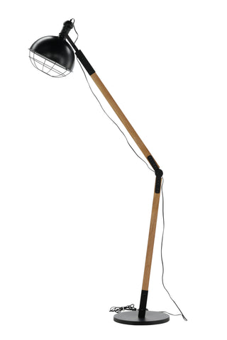 Kick -Golvlampa - Trä/Svart