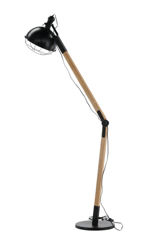 Kick -Golvlampa - Trä/Svart