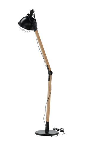 Kick -Golvlampa - Trä/Svart