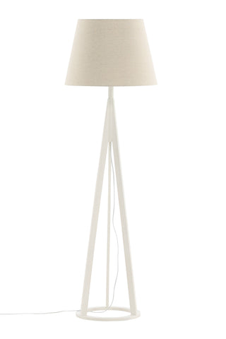 Kona -Golvlampa - Vit/Linne