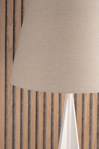 Kona -Golvlampa - Vit/Linne