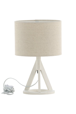 Kona -Bordslampa - Vit/Linne
