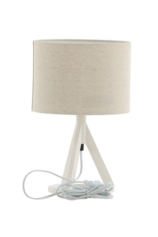 Kona -Bordslampa - Vit/Linne