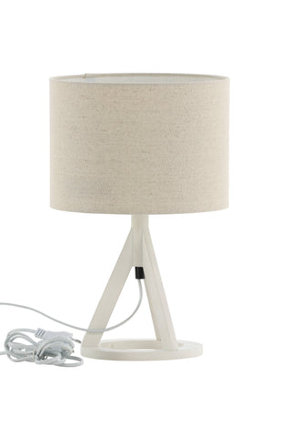 Kona -Bordslampa - Vit/Linne