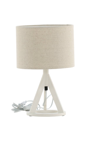 Kona -Bordslampa - Vit/Linne