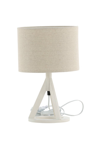 Kona -Bordslampa - Vit/Linne