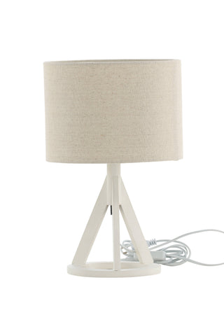 Kona -Bordslampa - Vit/Linne