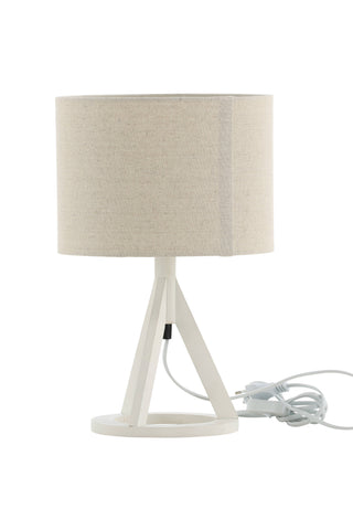 Kona -Bordslampa - Vit/Linne