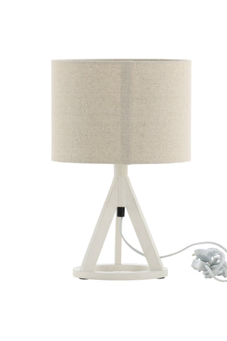 Kona -Bordslampa - Vit/Linne