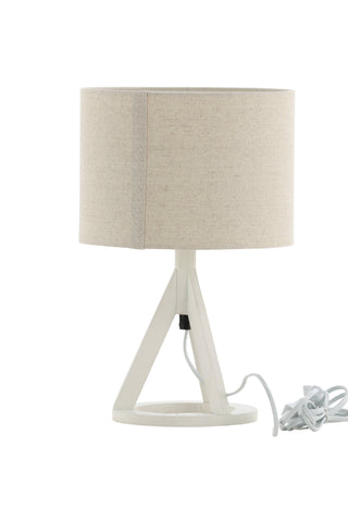 Kona -Bordslampa - Vit/Linne