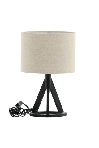 Kona -Bordslampa - Svart/Linne