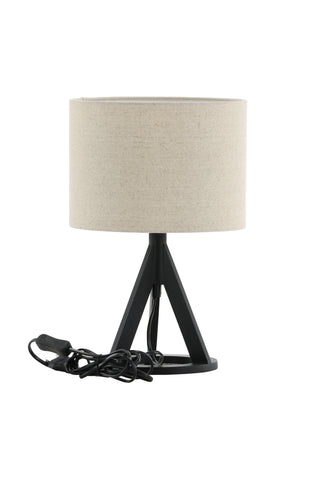 Kona -Bordslampa - Svart/Linne
