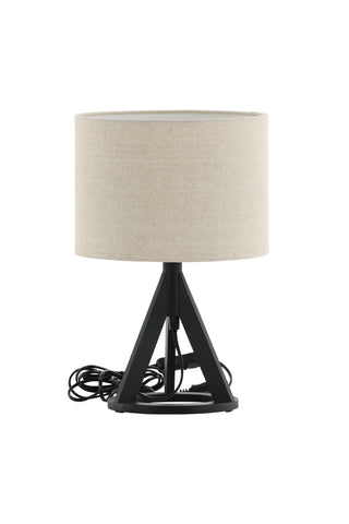 Kona -Bordslampa - Svart/Linne