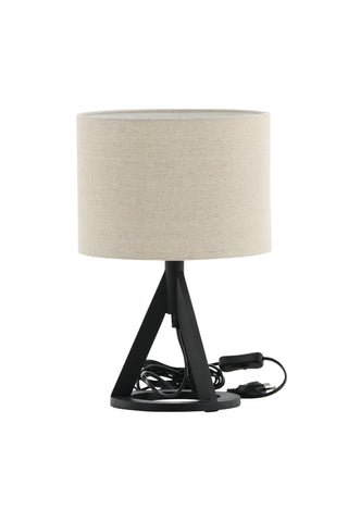 Kona -Bordslampa - Svart/Linne