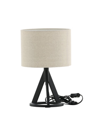 Kona -Bordslampa - Svart/Linne