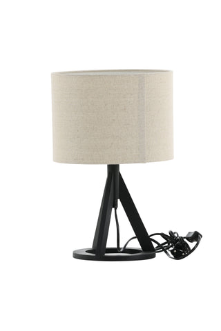 Kona -Bordslampa - Svart/Linne