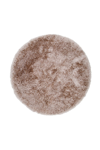 Grace Round Polyester Matta - 200*200- Beige