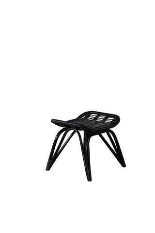 Ella Lounge Chair - SVART rotting / Offwhite Kudde. inkl. Osmansk
