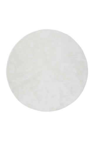 Blanca rund polyestermatta - 200*200- Vit