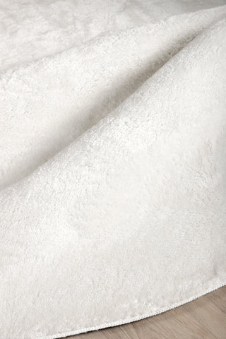 Blanca rund polyestermatta - 200*200- Vit