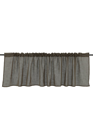 Venture Home Kaya Gardin Polyester/fake linne - Brun - 55*250 - Pelmet