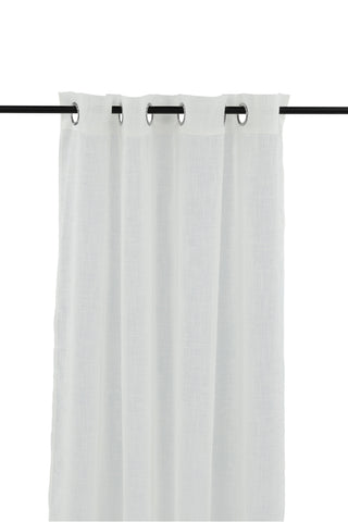 Venture Home Kaya Gardin Polyester/fake linne - Vit - 140*290 - Öljet