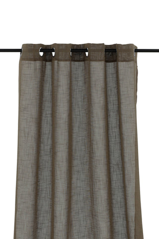 Venture Home Kaya Gardin Polyester/falsk linne - Brun - 140*290 - Öljet