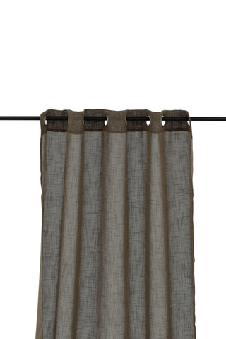 Venture Home Kaya Gardin Polyester/falsk linne - Brun - 140*290 - Öljet
