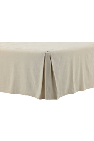 Venture Home Kimmy Bed Kjol Bomull/linne streight - Beige - 180*200