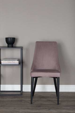 Leone Matstol 2-pack - Svarta Ben / Dusty PinkCorduroy Ersätts av 27701-999