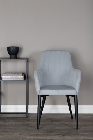 Comfort Matstol 2-pack - Svarta ben / Ljusgrå manchester Ersätts av 27702-995