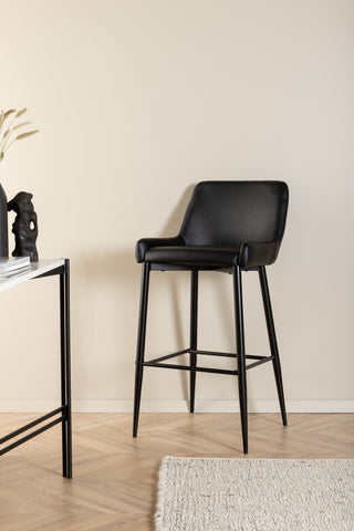 Plaza Barstol 2-pack - Svart / Svart PU