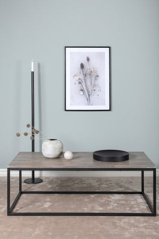Jepara Soffbord - Svart / Grå Teak - 120*60*H44