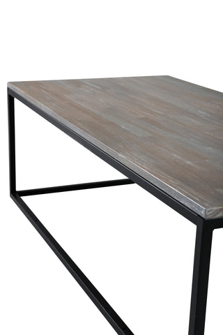 Jepara Soffbord - Svart / Grå Teak - 120*60*H44