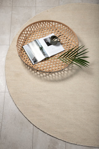 Jaipur Ullmatta - ø200- Beige