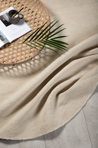 Jaipur Ullmatta - ø200- Beige