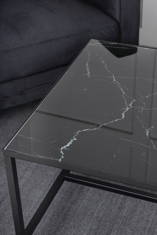 Dipp Soffbord 130*60 - Svart / Mässing