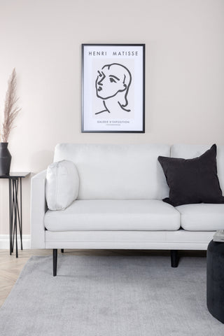 Bom Soffa - Svart / Ljus Beige Tyg