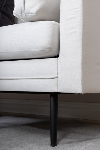 Bom Soffa - Svart / Ljus Beige Tyg